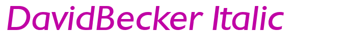 DavidBecker Italic